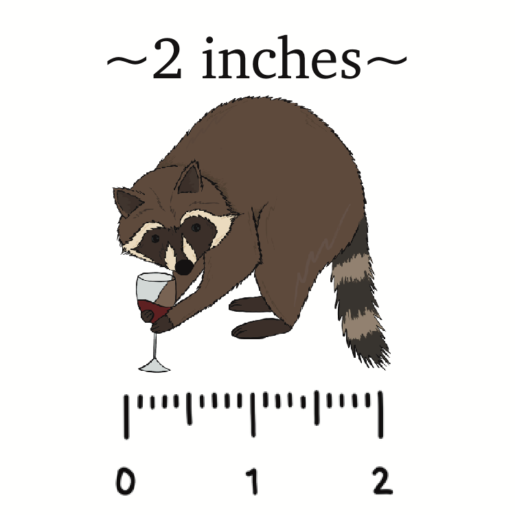 Raccoon Drinking Wine Sticker